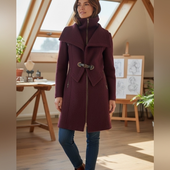 Soia & Kyo Jackets & Blazers - Soia & Kyo outershell Burgundy winter coat Made in Canada Soïa & Kyo
